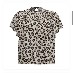 LulaRoe Maddy flutter sleeve top in Cheetah